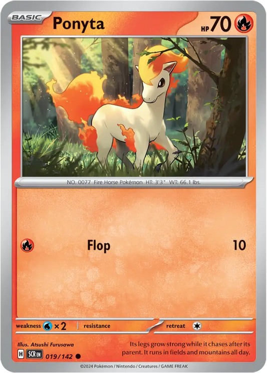 019/142 Ponyta Stellar Crown Pokémon Card