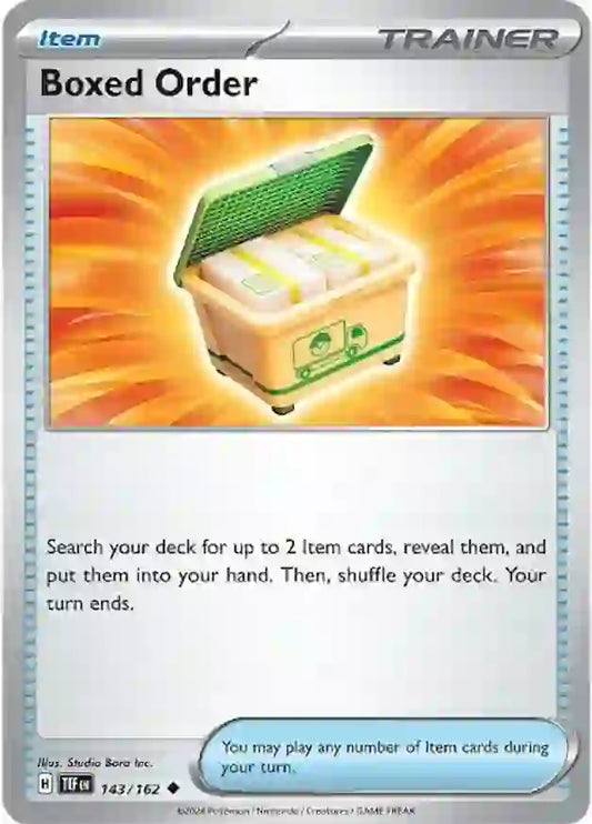 143/162 Boxed Order Scarlet & Violet Temporal Forces Pokémon Card