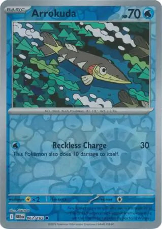 062/182 Arrokuda Reverse Holo Destined Rivals Pokémon Card