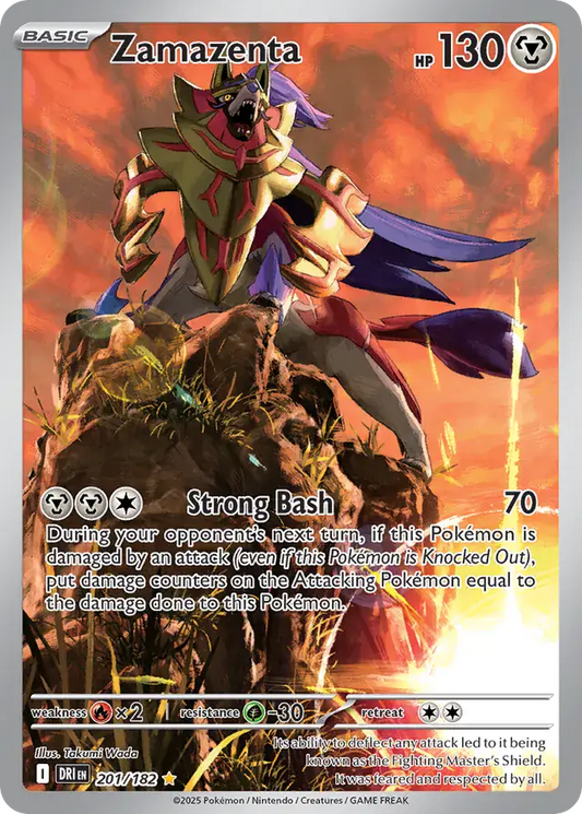 201/182 Zamazenta Destined Rivals Pokémon Card