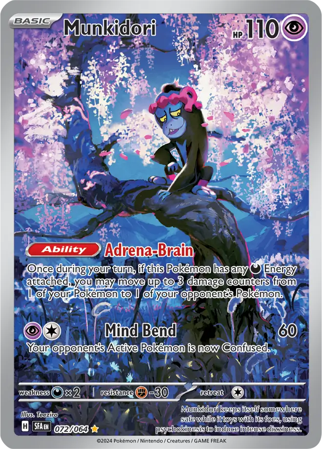 072/064 Munkidori Shrouded Fable Pokémon Card