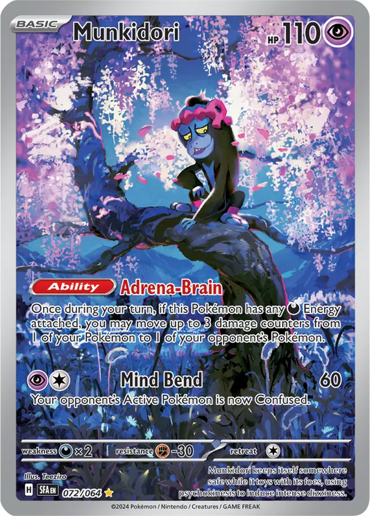 072/064 Munkidori Shrouded Fable Pokémon Card