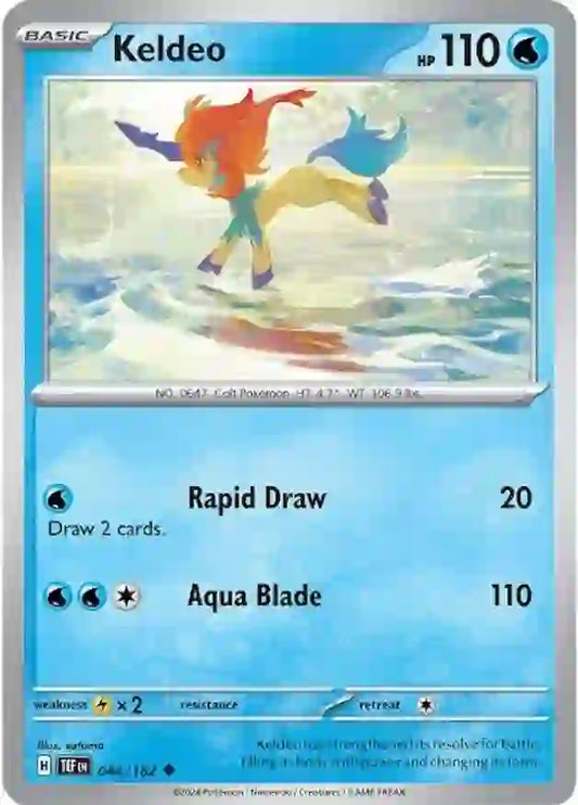 044/162 Keldeo Scarlet & Violet Temporal Forces Pokémon Card