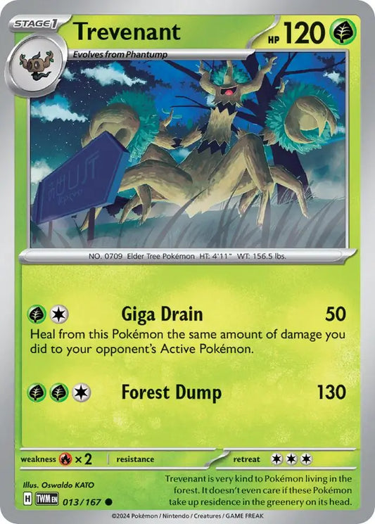 013/167 Trevenant Twilight Masquerade Pokémon Card