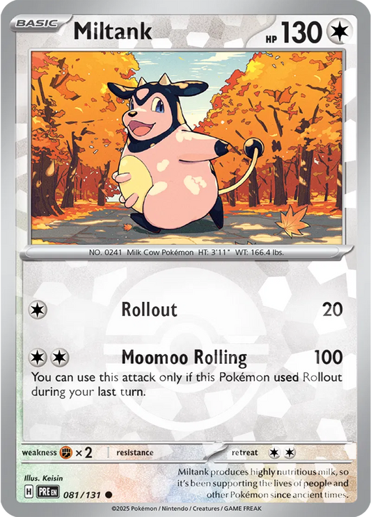 081/131 Miltank Poke Ball Holo Prismatic Evolutions Pokémon Card