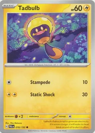 078/193 Tadbulb Paldea Evolved Pokémon Card