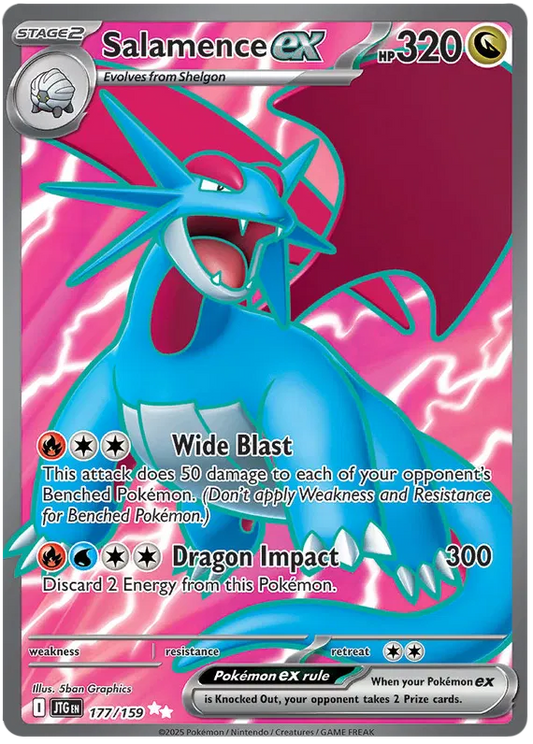 177/159 Salamence ex Journey Together Pokémon Card