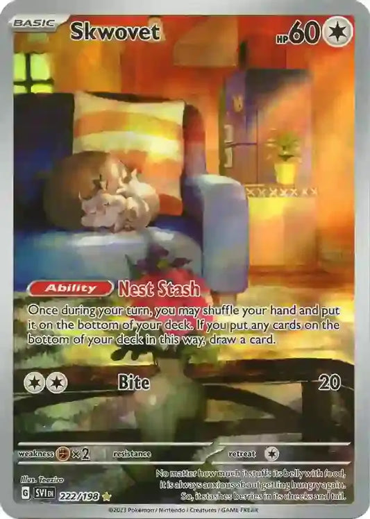 222/198 Skwovet Scarlet & Violet Base Set Pokémon Card