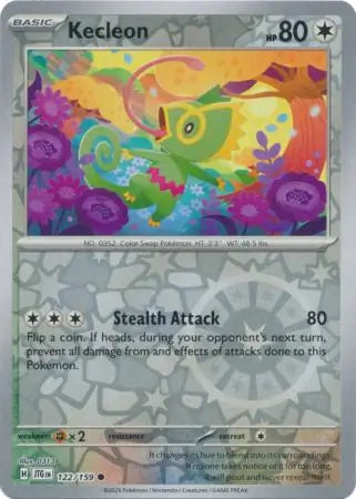 122/159 Kecleon Reverse Holo Journey Together Pokémon Card