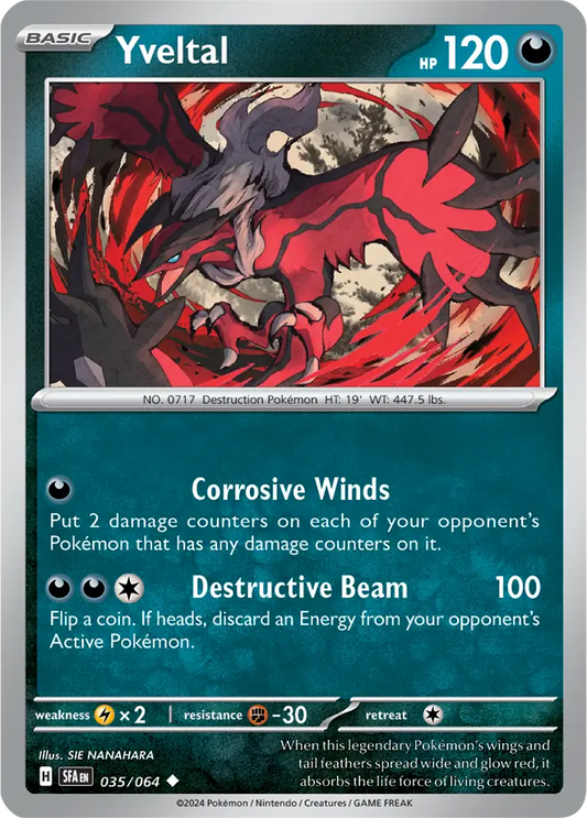035/064 Yveltal Shrouded Fable Pokémon Card