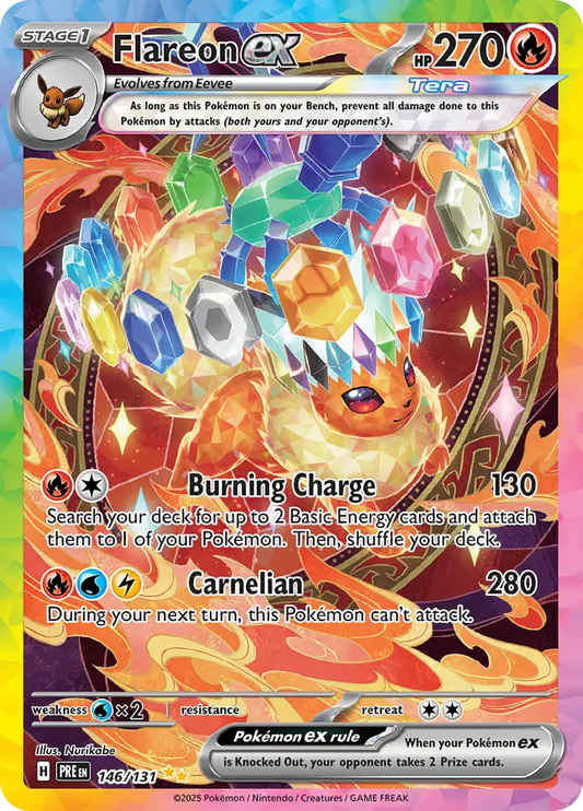 146/131 Flareon ex Prismatic Evolutions Pokémon Card