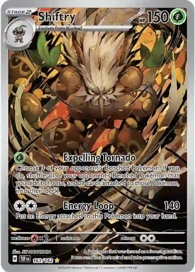 163/162 Shiftry Scarlet & Violet Temporal Forces Pokémon Card