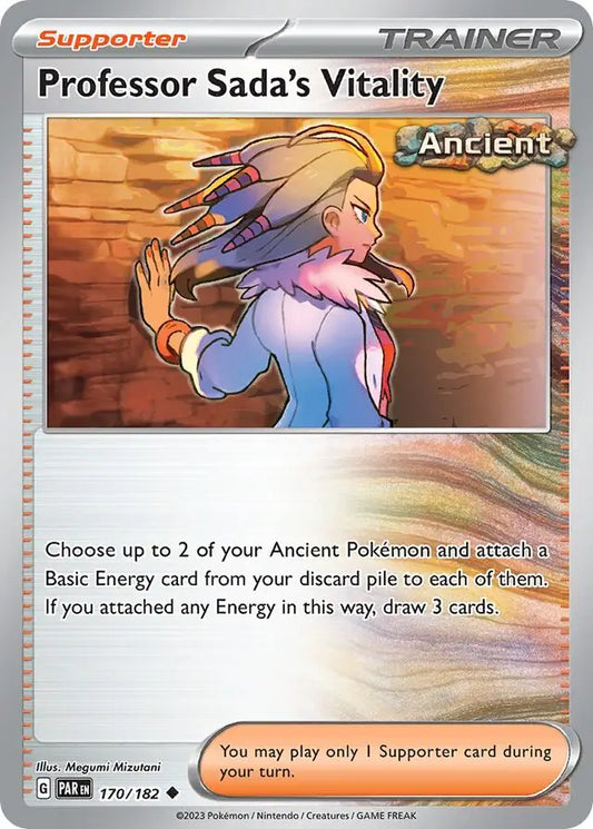 170/182 Professor Sada’s Vitality Paradox Rift Pokémon Card