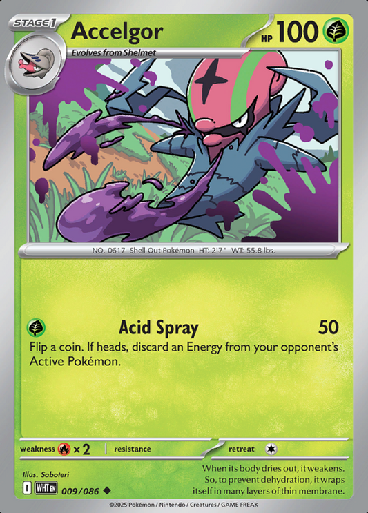 009/086 Accelgor White Flare Pokémon Card