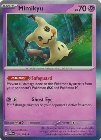 097/193 Mimikyu Paldea Evolved Pokémon Card