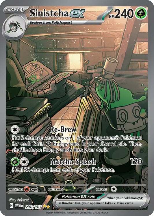 210/167 Sinistcha ex Twilight Masquerade Pokémon Card