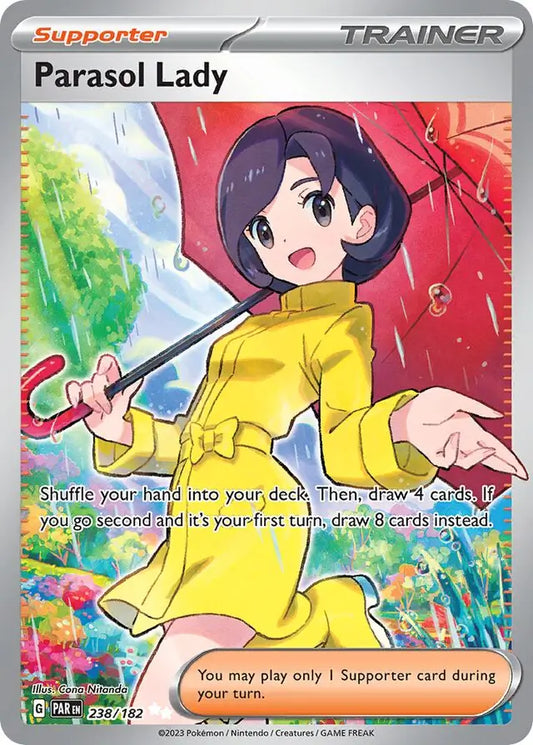 238/182 Parasol Lady Paradox Rift Pokémon Card