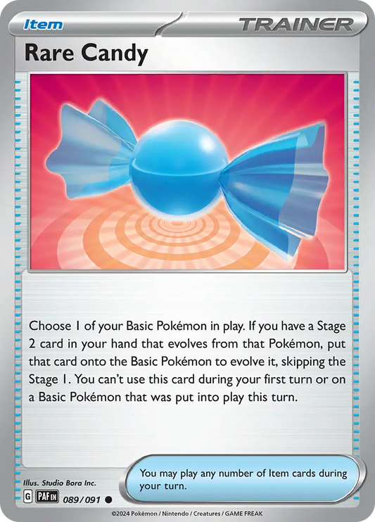 089/091 Rare Candy Paldean Fates Pokémon Card
