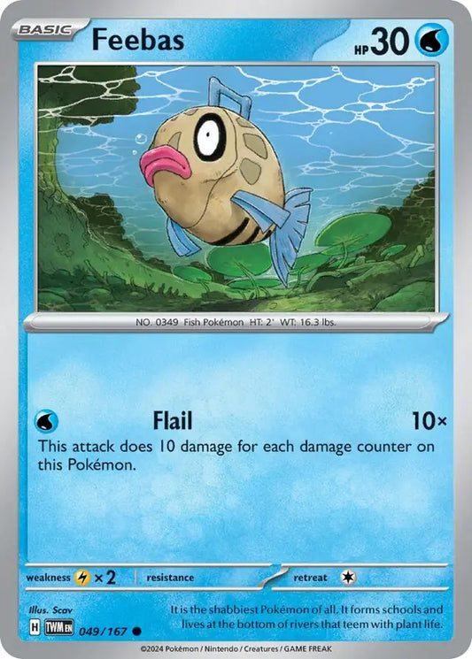 049/167 Feebas Twilight Masquerade Pokémon Card