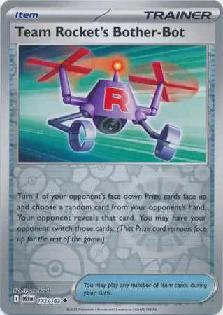 172/182 Team Rocket's Bother-Bot Reverse Holo Destined Rivals Pokémon Card