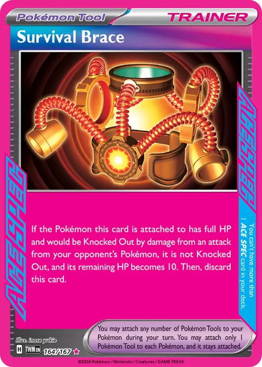 164/167 Survival Brace Twilight Masquerade Pokémon Card