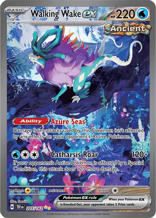205/162 Walking Wake ex Scarlet & Violet Temporal Forces Pokémon Card