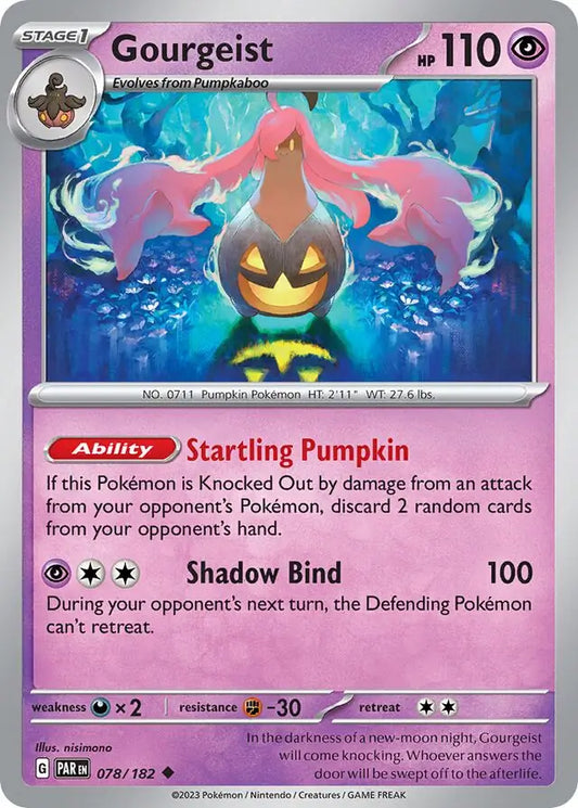 078/182 Gourgeist Paradox Rift Pokémon Card