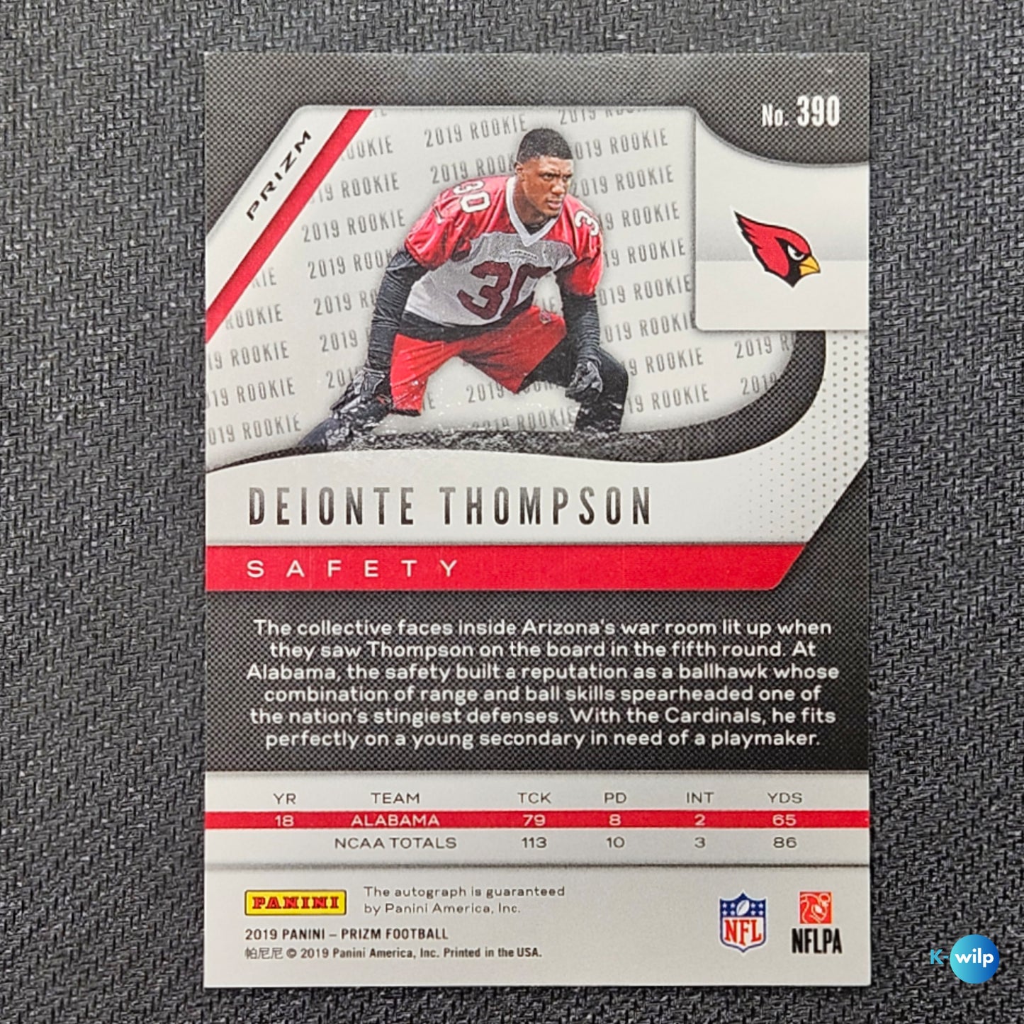 Deionte Thompson Autograph 2019 Panini Prizm Neon Green Pulsar RC Autograph Rookie #390