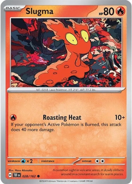 028/162 Slugma Scarlet & Violet Temporal Forces Pokémon Card