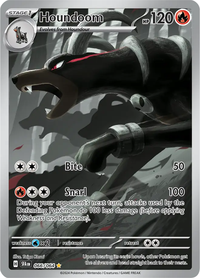 066/064 Houndoom Shrouded Fable Pokémon Card