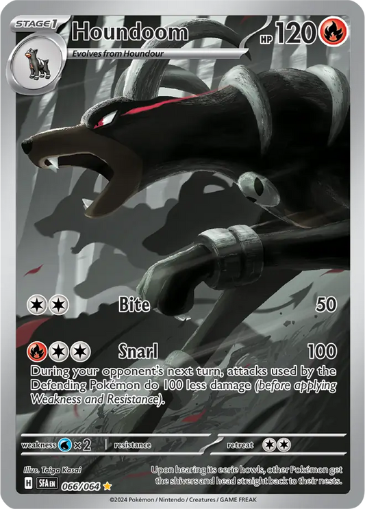 066/064 Houndoom Shrouded Fable Pokémon Card