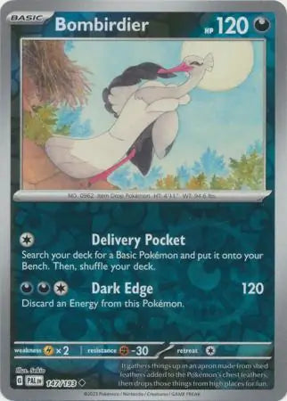 147/193 Bombirdier Reverse Holo Paldea Evolved Pokémon Card