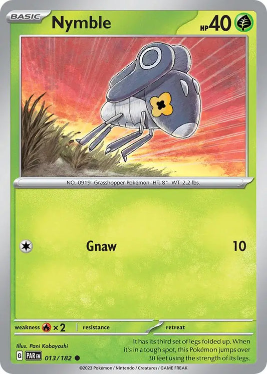 013/182 Nymble Paradox Rift Pokémon Card