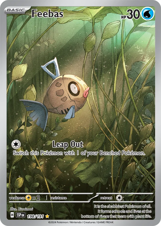 198/191 Feebas Surging Sparks Pokémon Card
