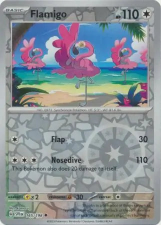 165/198 Flamigo Reverse Holo Scarlet & Violet Base Set Pokémon Card