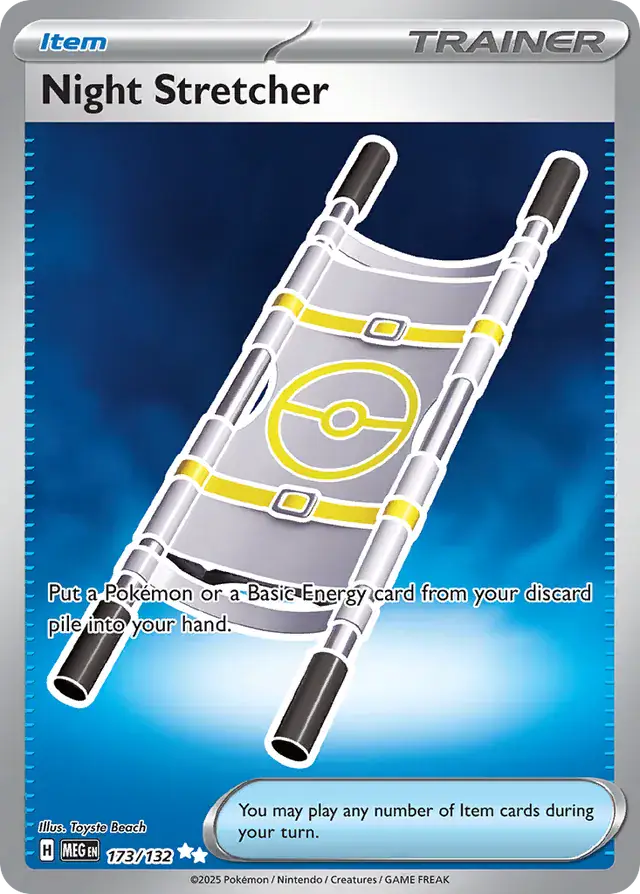 173/132 Night Stretcher Mega Evolution Pokémon Card