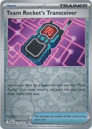 178/182 Team Rocket's Transceiver Reverse Holo Destined Rivals Pokémon Card