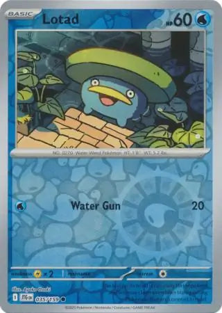 035/159 Lotad Reverse Holo Journey Together Pokémon Card