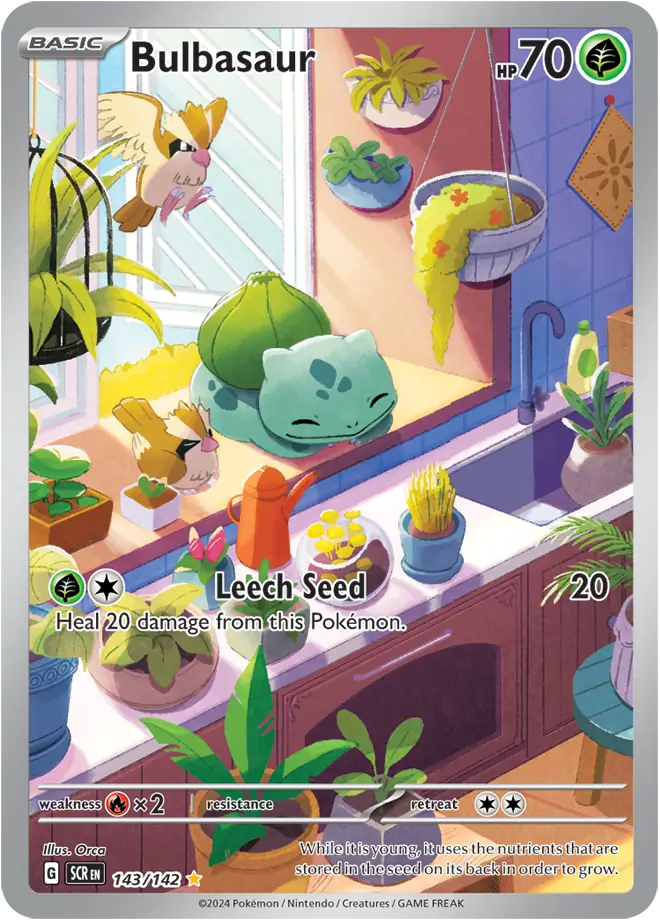 143/142 Bulbasaur Stellar Crown Pokémon Card
