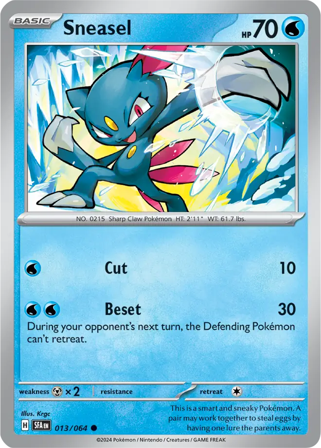 013/064 Sneasel Shrouded Fable Pokémon Card