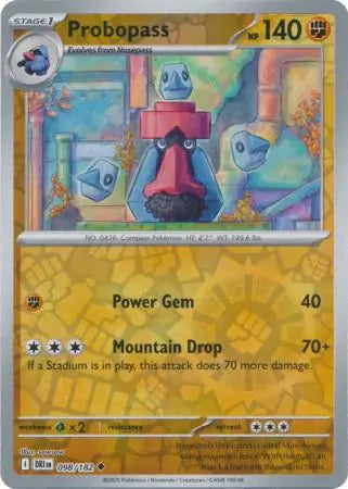 098/182 Probopass Reverse Holo Destined Rivals Pokémon Card