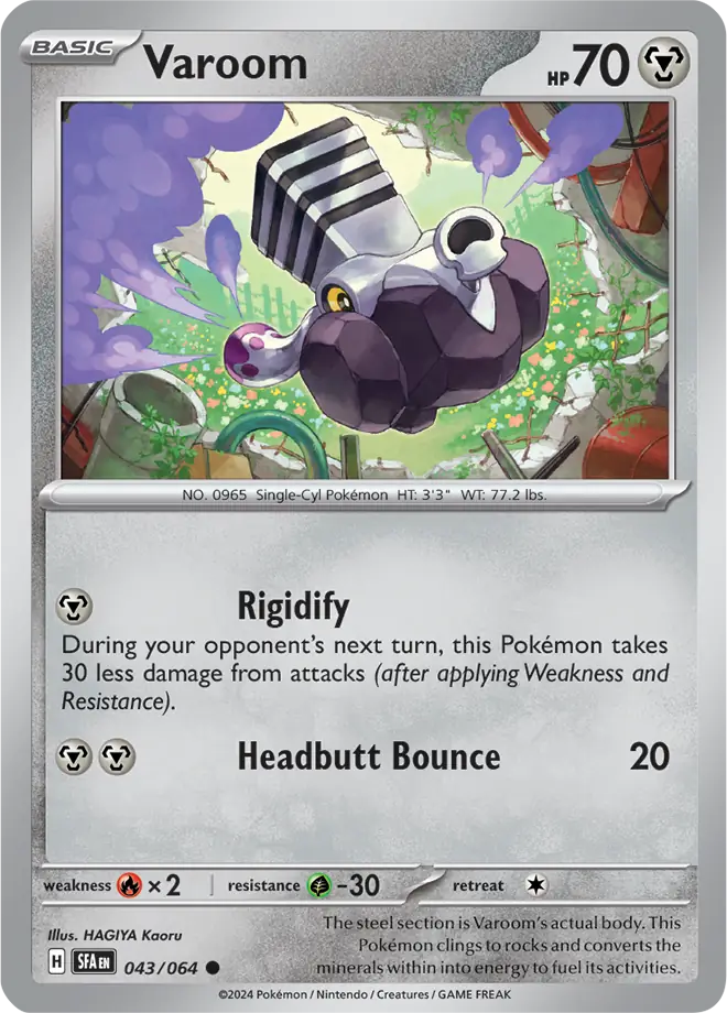 043/064 Varoom Shrouded Fable Pokémon Card