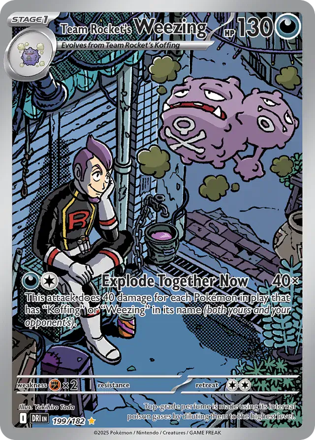 199/182 Team Rocket's Weezing Destined Rivals Pokémon Card