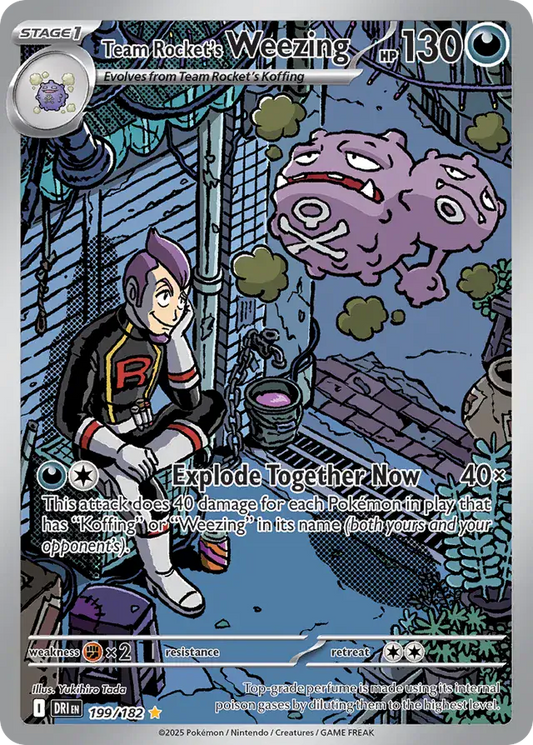 199/182 Team Rocket's Weezing Destined Rivals Pokémon Card