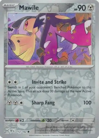 112/162 Mawile Reverse Holo Temporal Forces Pokémon Card