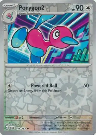 143/182 Porygon2 Reverse Holo Paradox Rift Pokémon Card