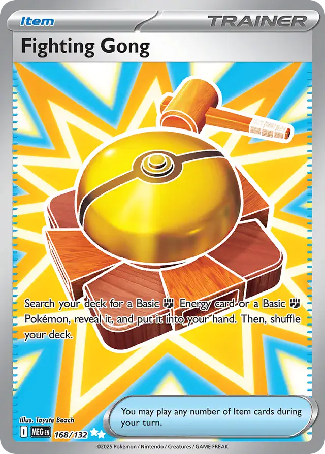 168/132 Fighting Gong Mega Evolution Pokémon Card