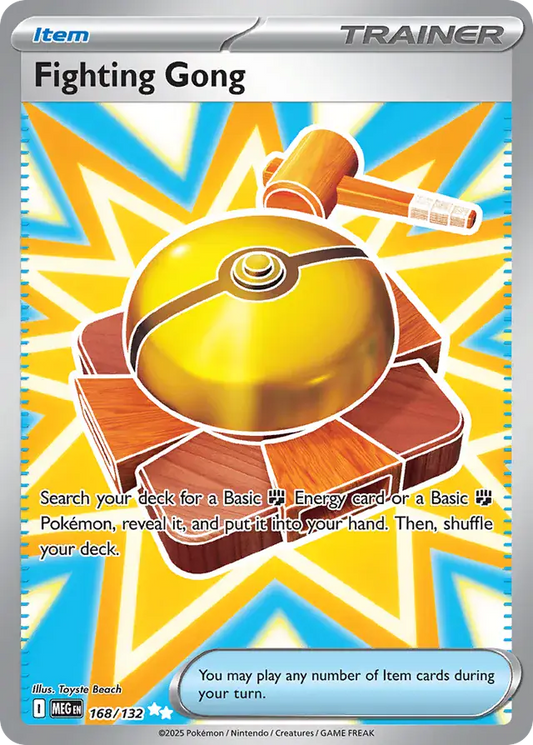 168/132 Fighting Gong Mega Evolution Pokémon Card
