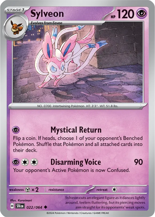 022/064 Sylveon Shrouded Fable Pokémon Card