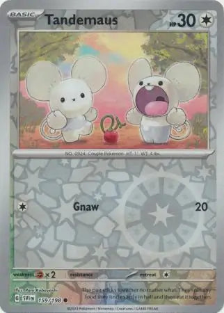 159/198 Tandemaus Reverse Holo Scarlet & Violet Base Set Pokémon Card